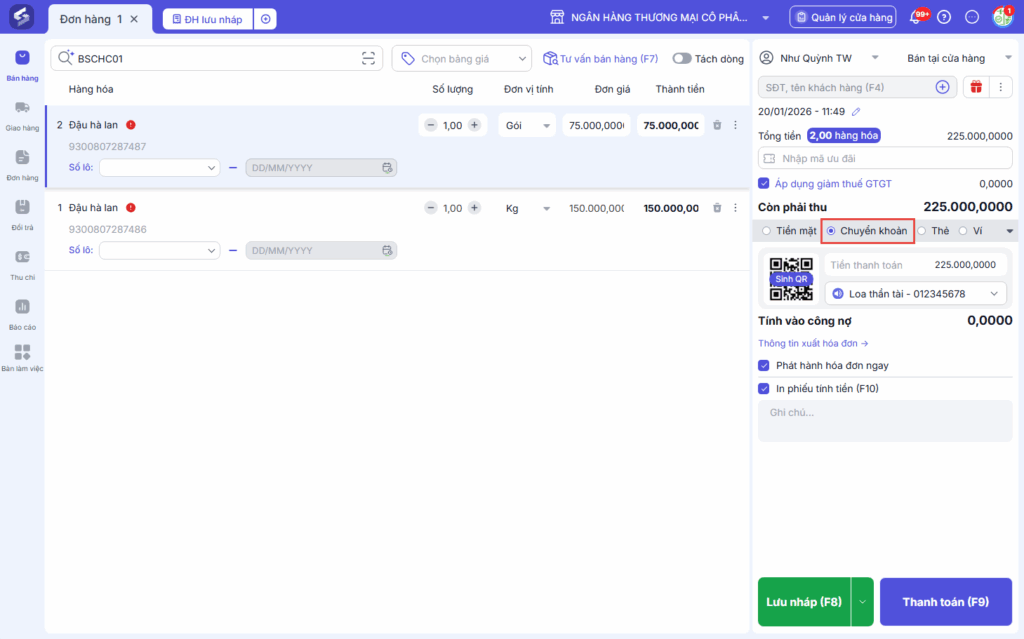 Cách tạo và sử dụng mã QR để thanh toán khi bán tại cửa hàng (POS)